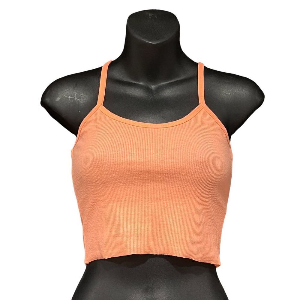 Salmon Lace Racerback Cropped Tank Top Junior’s Small 3-5